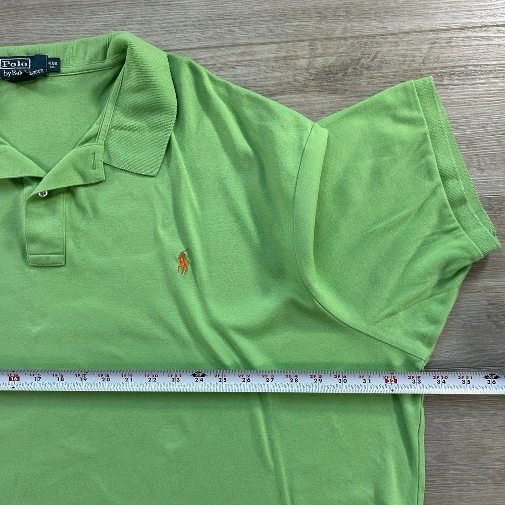 Polo Ralph Lauren Polo Shirt Mens 4XB Green Pony Logo Short Sleeve Preppy Casual